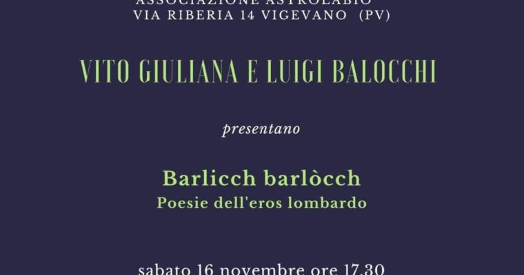 Barlicch barlòcch – poesie dell’era lombarda